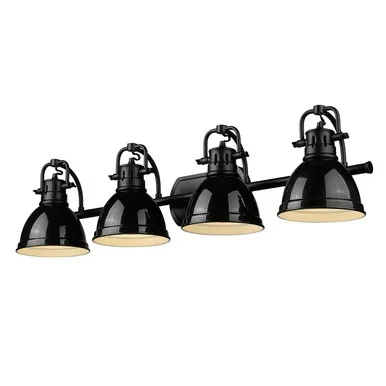 Duncan Four Light Bath Vanity (3602-BA4 BLK-BK)