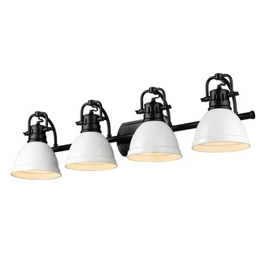 Duncan Four Light Bath Vanity (3602-BA4 BLK-WH)