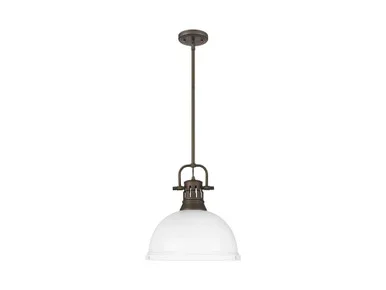 Duncan One Light Pendant (3604-L RBZ-WHT)