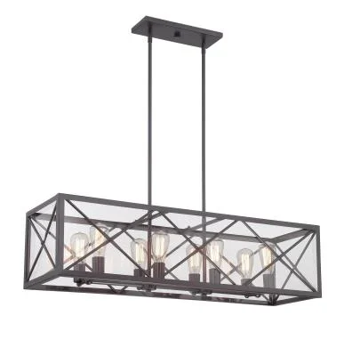 Eight Light Linear Chandelier076152