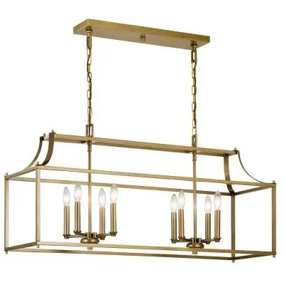 Eight Light Linear Chandelier6447043