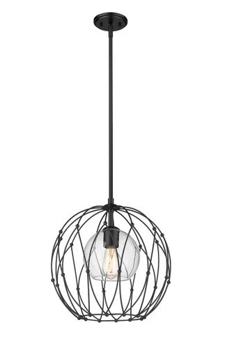 Elle One Light Pendant (1940P16-MB)