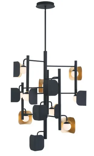 Eurofase 12 Light Chandelier in Gold-Black – 49228-014