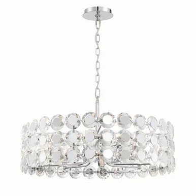 Eurofase Perrene Eight Light Chandelier in Chrome – 44286-019
