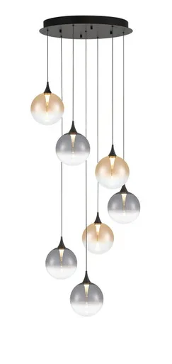 Eurofase Seven Light Chandelier in Black – 48929-044