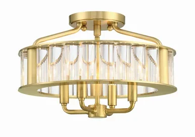 Farris Four Light Semi Flush Mount (FAR-6000-AG)