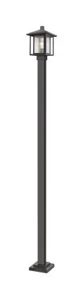 Fetterton Outdoor Wall Sconce – Powder Coated Black – Clear Glass – 13.63in. Extension – E26 Candelabra Base