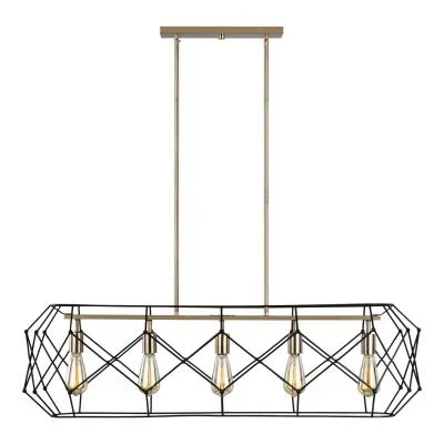 Five Light Linear Chandelier2202398