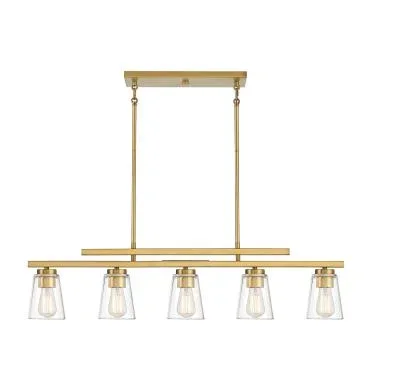 Five Light Linear Chandelier3373673