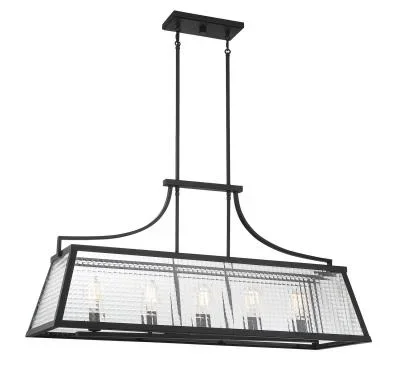 Five Light Linear Chandelier4303140