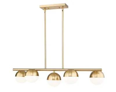 Five Light Linear Chandelier4891351
