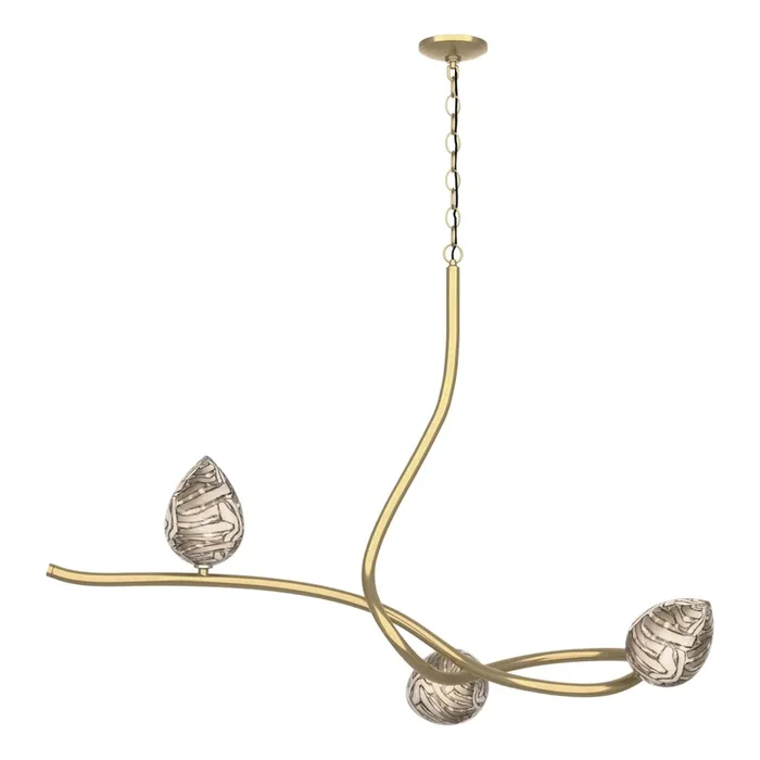 Floret Pendant 3-Light Floret Glass (CA) in Modern Brass139202-SKT-86-CA0758