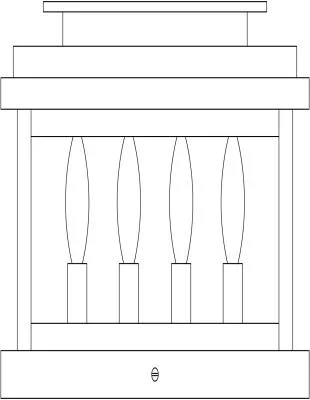 Four Light Column Mount088135