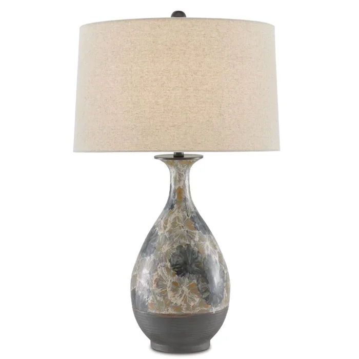 Frangipani Table Lamp – Cream/Blue/Brown6000-0658