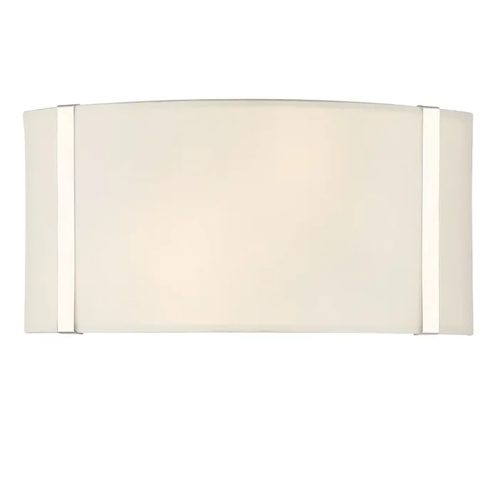 Fulton 2 Light Polished Nickel Sconce Silk Shade 13″W x 6.25″H x 4″DFUL-902-PN