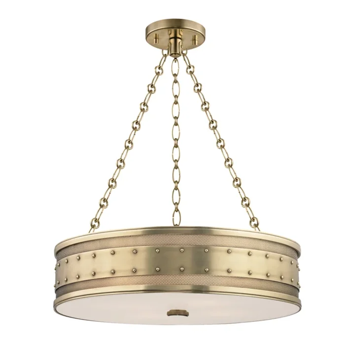 Gaines 4-Light Chandelier in Aged Brass 22L x 22W x 5.75H2222-AGB