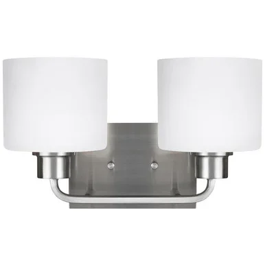 Generation Lighting Canfield Two Light Wall / Bath in Brushed Nickel – 4428802EN3-962