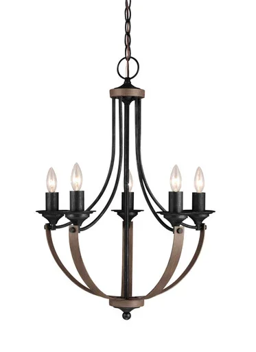 Generation Lighting Corbeille Five Light Chandelier in Stardust – 3280405EN-846