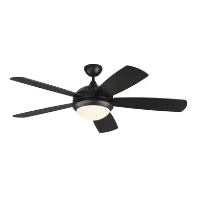 Generation Lighting Discus 52″ Ceiling Fan in Midnight Black – 5DISM52MBKD