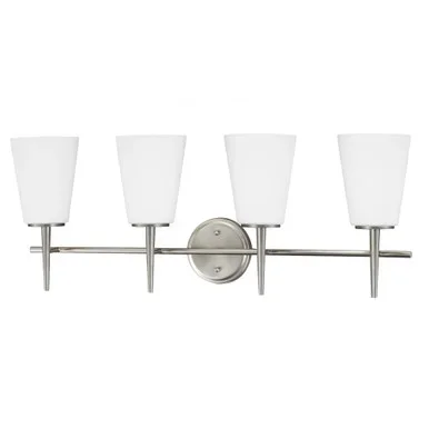 Generation Lighting Driscoll Four Light Wall / Bath in Brushed Nickel – 4440404-962