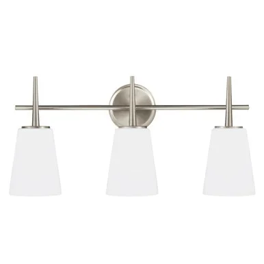 Generation Lighting Driscoll Three Light Wall / Bath in Brushed Nickel – 4440403-962