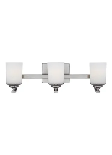 Generation Lighting Kemal Three Light Wall / Bath in Brushed Nickel – 4430703EN3-962