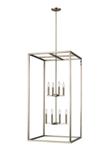 Generation Lighting Moffet Street Eight Light Hall / Foyer in Satin Brass – 5234508EN-848