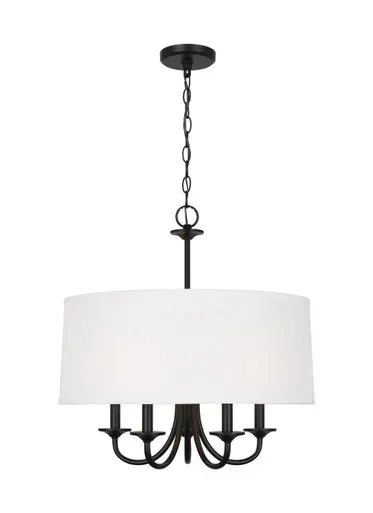 Generation Lighting Seville Five Light Chandelier in Midnight Black – 3320205EN-112