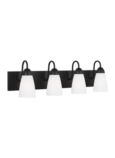 Generation Lighting Seville Four Light Wall / Bath in Midnight Black – 4420204EN3-112