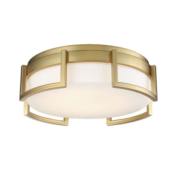 George Kovacs P953-1-248-L Bezel Set 1 Light Led Flush Mount in Honey Gold