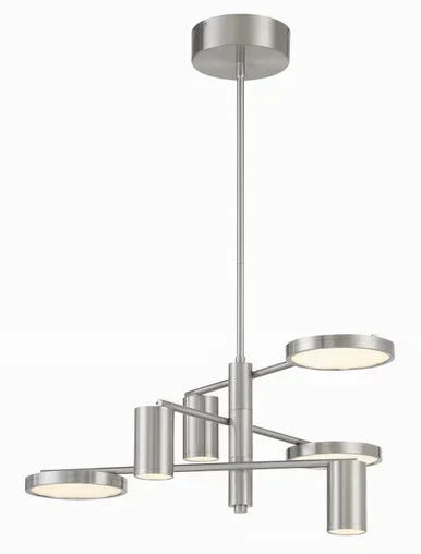 George Kovacs Swivel LED Chandelier in Brushed Nickel – P5495-084-L