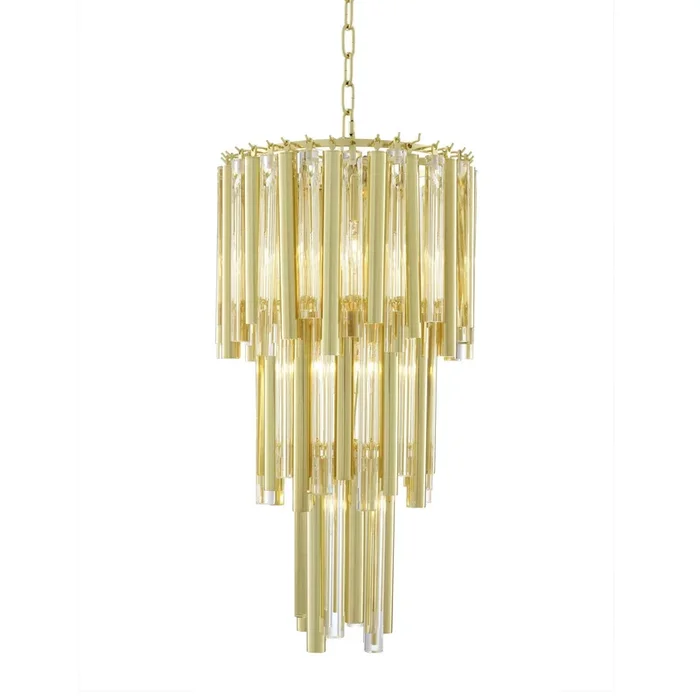 Gigi Modern Glass Chandelier S/L – Gold/NickelGigi -1358
