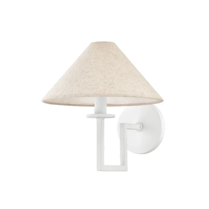 Gladwyne 1-Light Wall Sconce in Textured White by Ariel Okin 7.75L x 9.75W x 10HH760101-TWH
