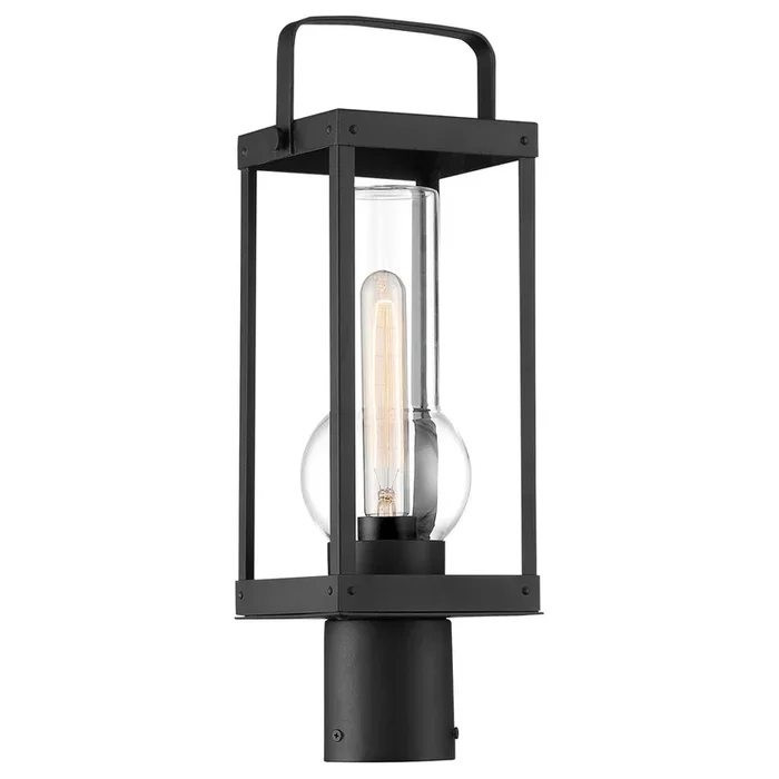 Great Outdoors 73166-66 Sullivans Landing 1 Light Outdoor Post Lantern in Sand Coal
