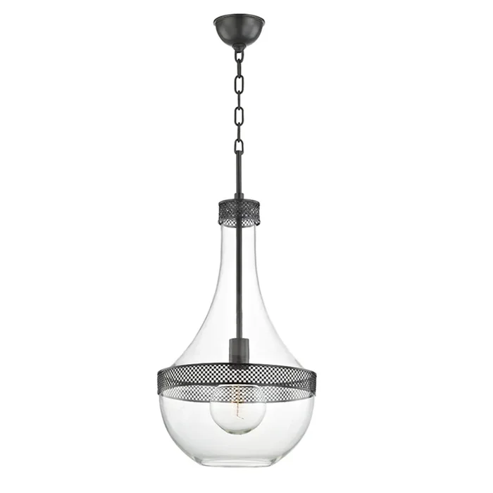 Hagen 1-Light Pendant in Old Bronze 14L x 14W x 29.25H1814-OB