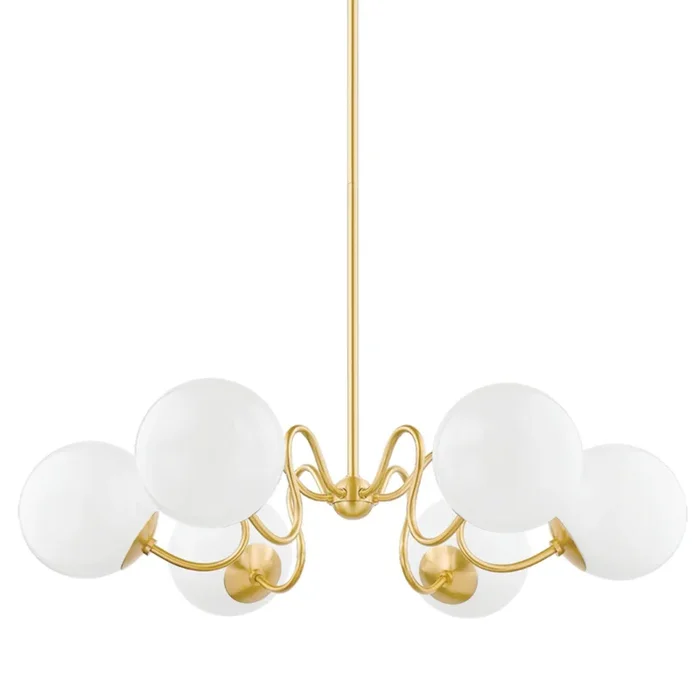 Havana 6-Light Chandelier in Aged Brass by ZIO & SONS 28L x 38.5W x 8HH772806-AGB