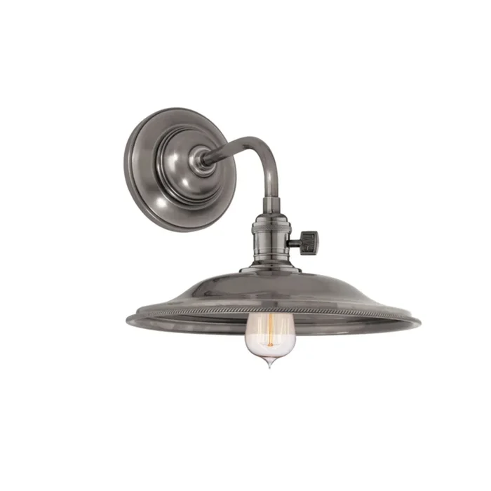 Heirloom 1-Light Wall Sconce in Historic Nickel 10L x 10W x 8.5H8000-HN-MS2