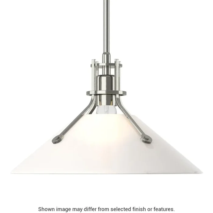 Henry Medium Glass Shade Pendant – White – Frosted Glass