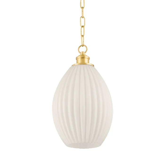 Hillary 1-Light Pendant in Aged Brass by ZIO & SONS 36L x 9W x 15.5HH771701S-AGB