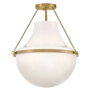 Hinkley Collins LED Semi-Flush Mount in Heritage Brass – 46893HB