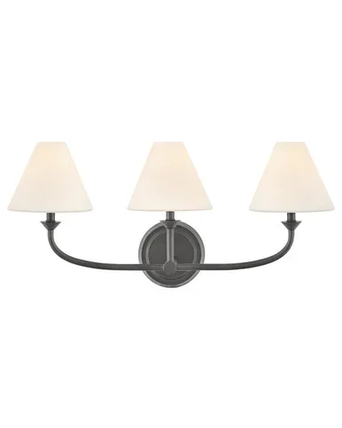 Hinkley Greta LED Vanity in Blackened Brass – 52493BLB-OP
