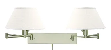 House of Troy Home/Office Two Light Wall Sconce in Satin Nickel – WS14-2-52