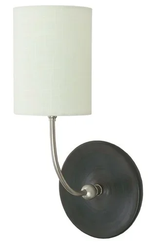 House of Troy Scatchard One Light Wall Sconce in Black Matte and Satin Nickel – GS775-SNBM