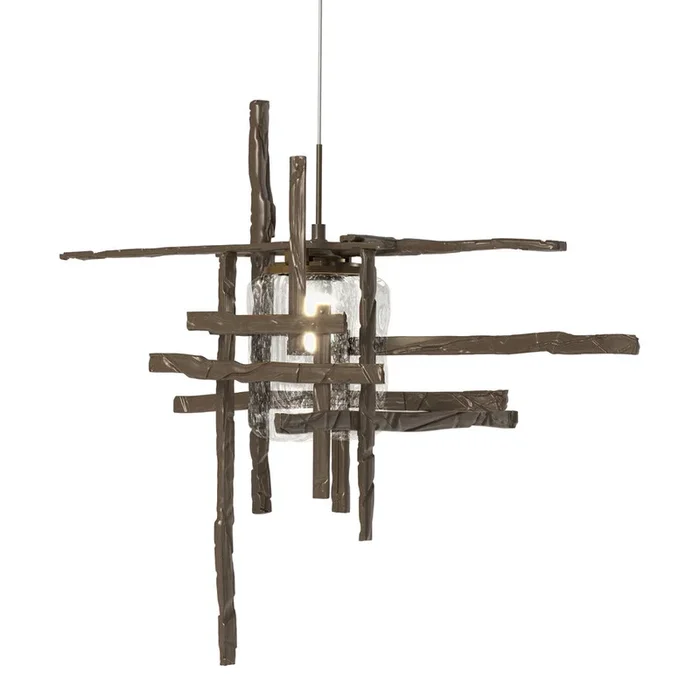 Hubbardton Forge 161184 Tura Seeded Glass Low Voltage Pendant