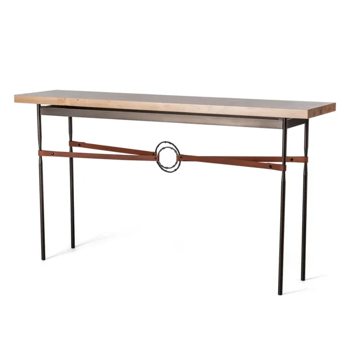 Hubbardton Forge 750120 Equus Wood Top Console Table – Natural Iron