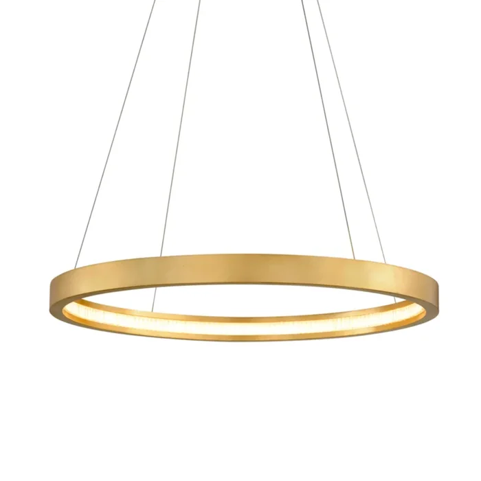 Jasmine 1-Light Chandelier in Gold Leaf 36L x 36W x 2.5H284-42-GL