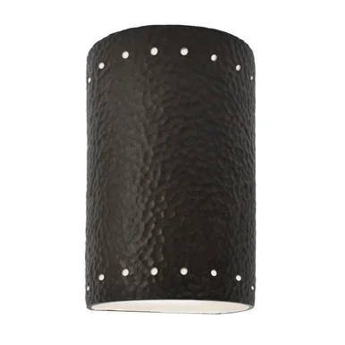 Justice Designs Ambiance Lantern in Hammered Iron – CER-0990-HMIR