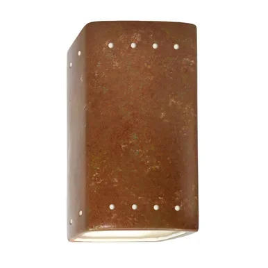 Justice Designs Ambiance LED Lantern in Rust Patina – CER-0925-PATR-LED1-1000