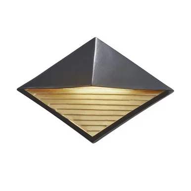 Justice Designs Ambiance LED Wall Sconce in Carbon Matte Black w/Champagne Gold – CER-5600W-CBGD