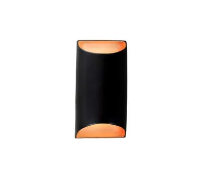 Justice Designs Ambiance One Light Wall Sconce in Carbon Matte Black w/ Champagne Gold – CER-5750-CBGD